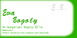 eva bogoly business card